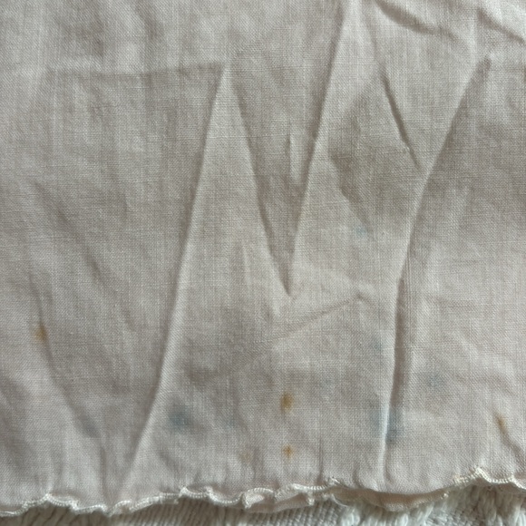 Vintage pale pink handmade embroidered 6months lightweight scallop edge slip - Picture 9 of 9
